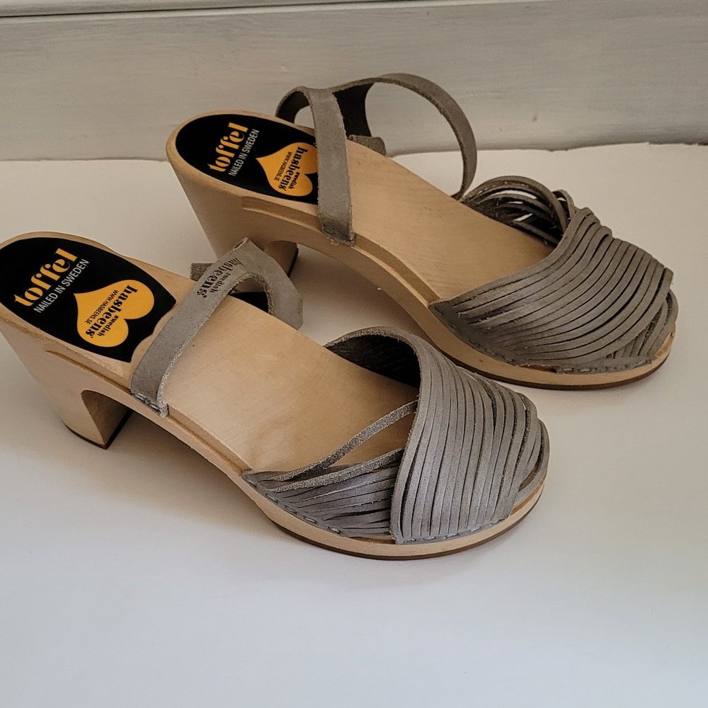 Women's Gray Mules - Picture 4 of 6
